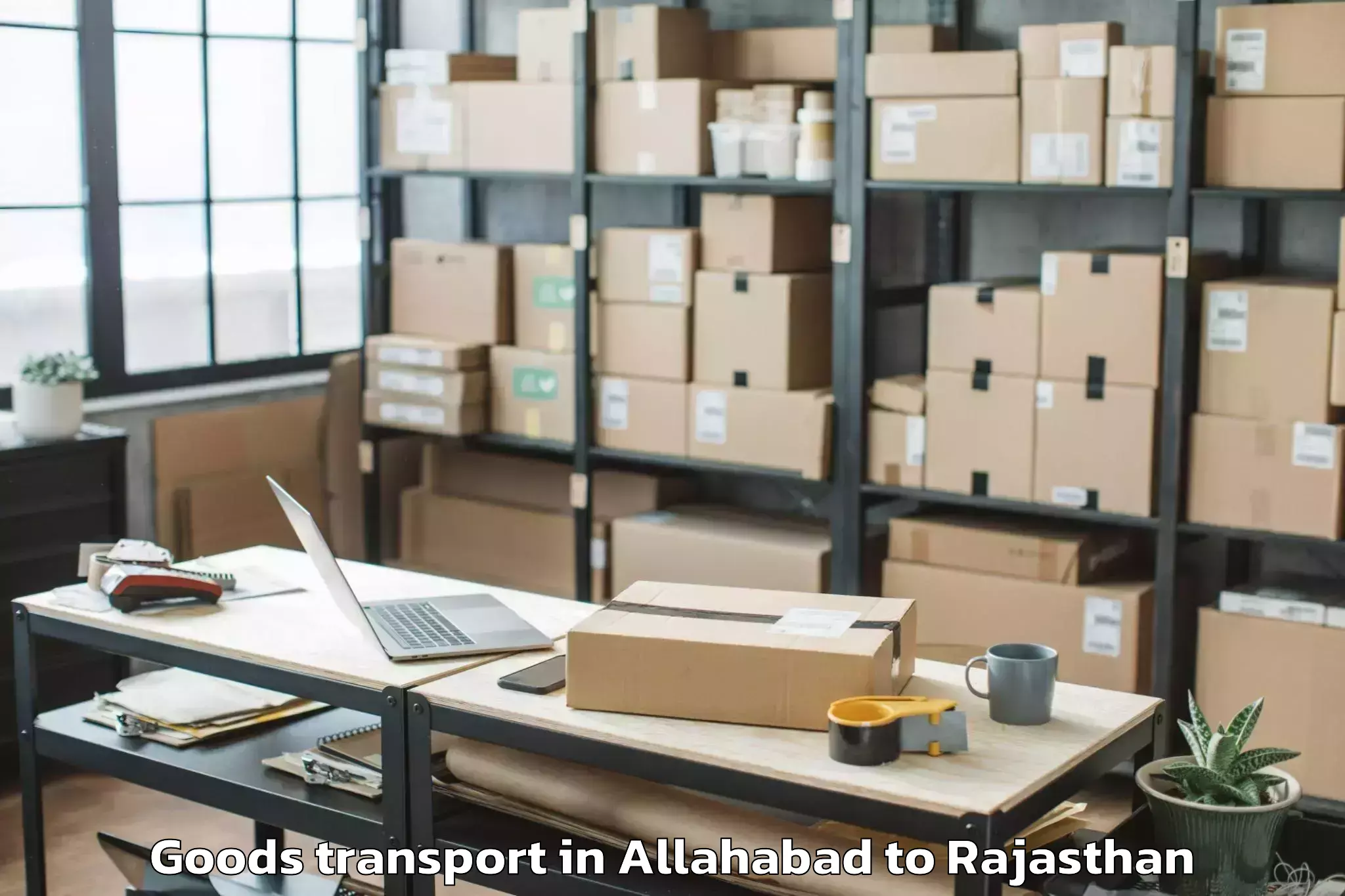 Book Your Allahabad to Raffles University Neemrana Goods Transport Today